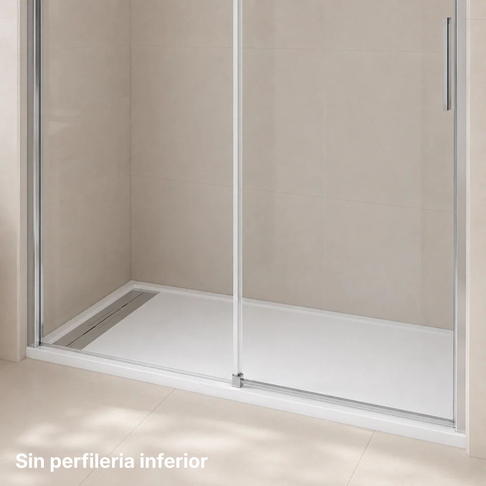 Mampara de ducha Frontal Fijo+puerta Corredera Signature
