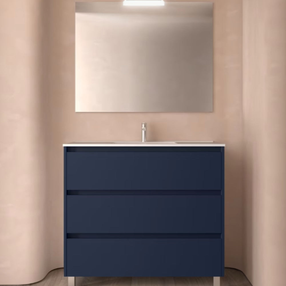 Conjunto mueble de baño 3 cajones con patas Noja Salgar