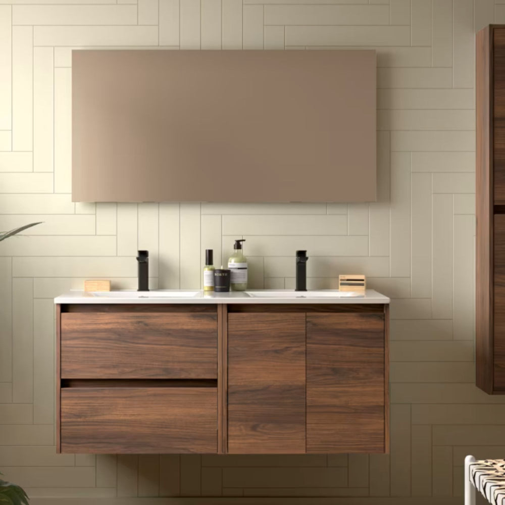 Mueble de baño con encimera de madera Noja Salgar