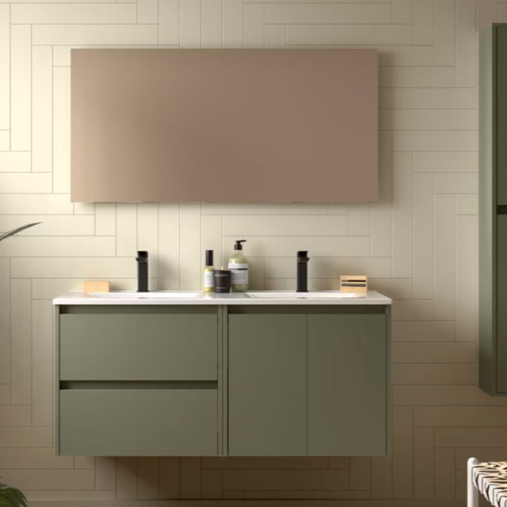 Mueble de baño con encimera de madera Noja Salgar