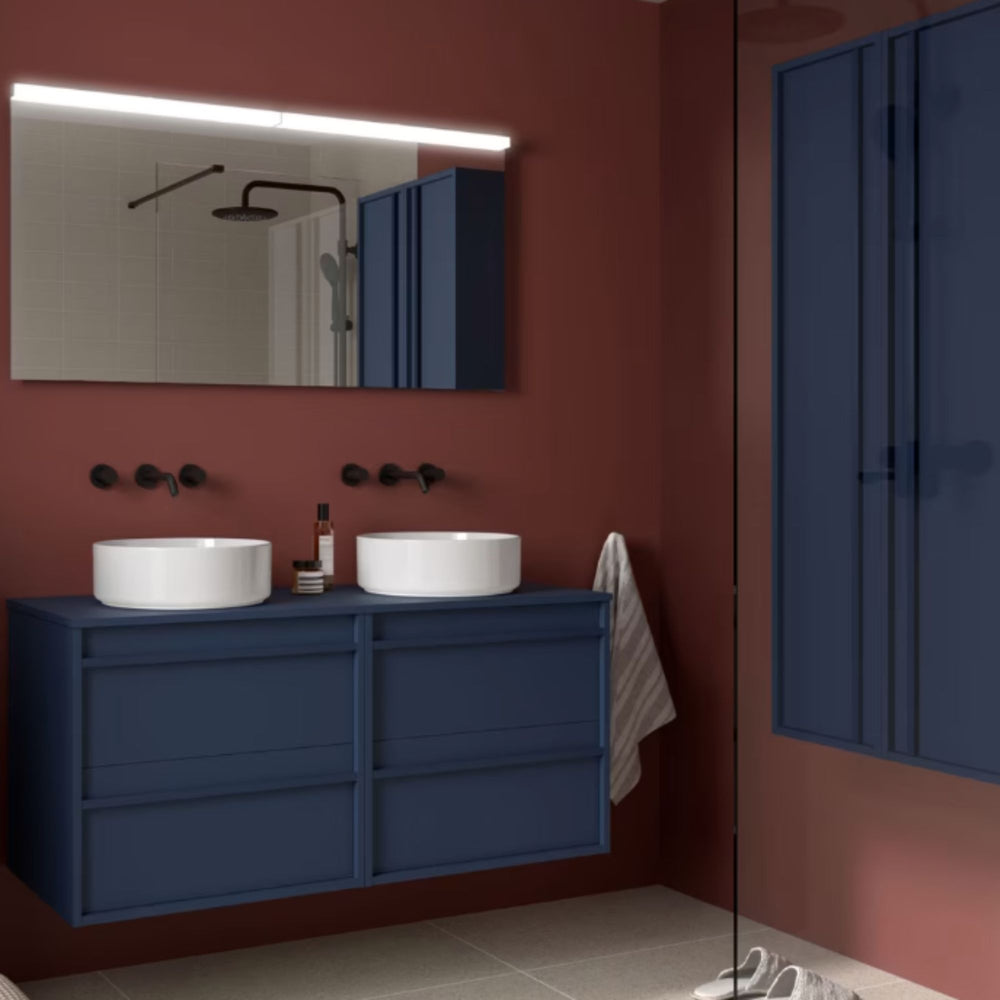 Mueble de baño con encimera de madera Attila Salgar 140 cm