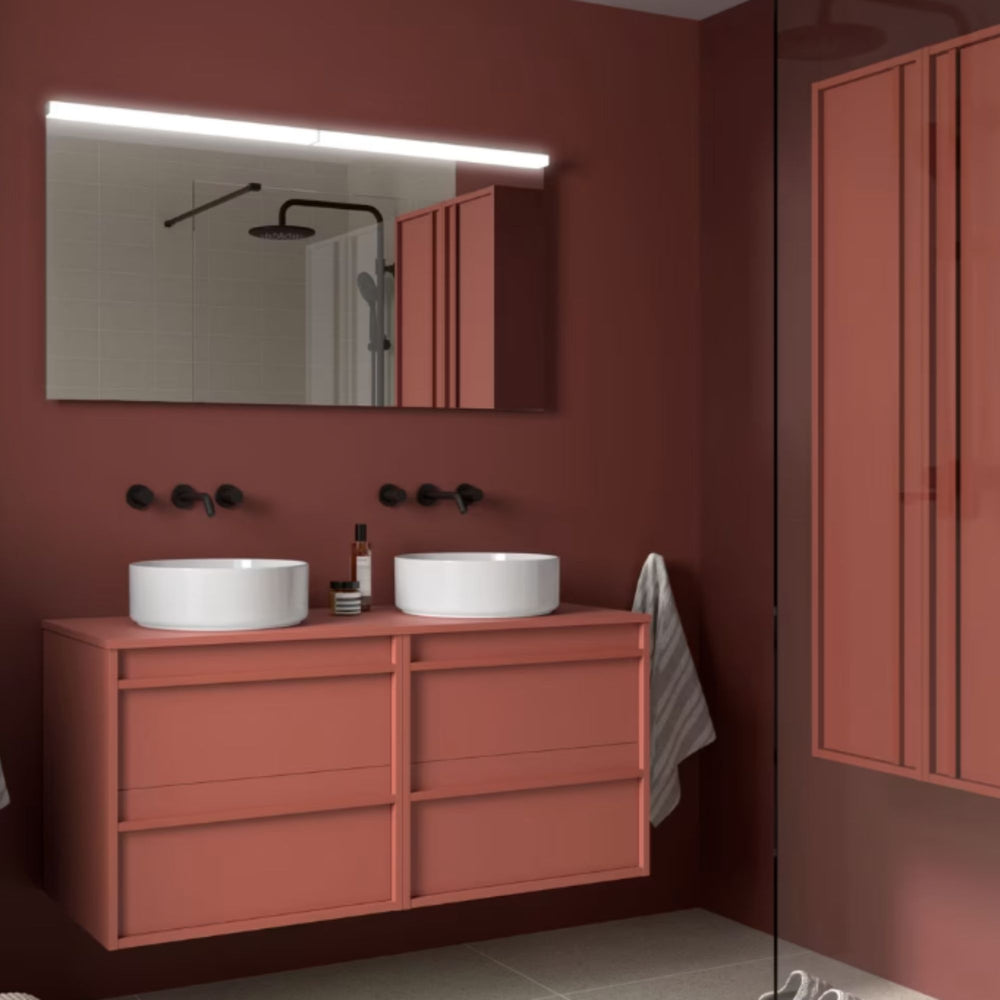 Mueble de baño con encimera de madera Attila Salgar 120 cm