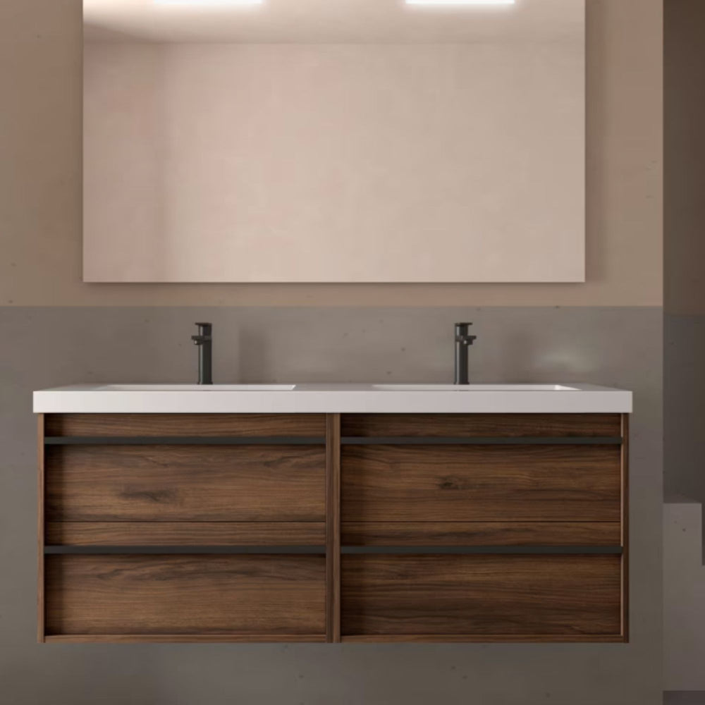 Conjunto mueble de baño Attila Salgar 140 cm con 4 cajones