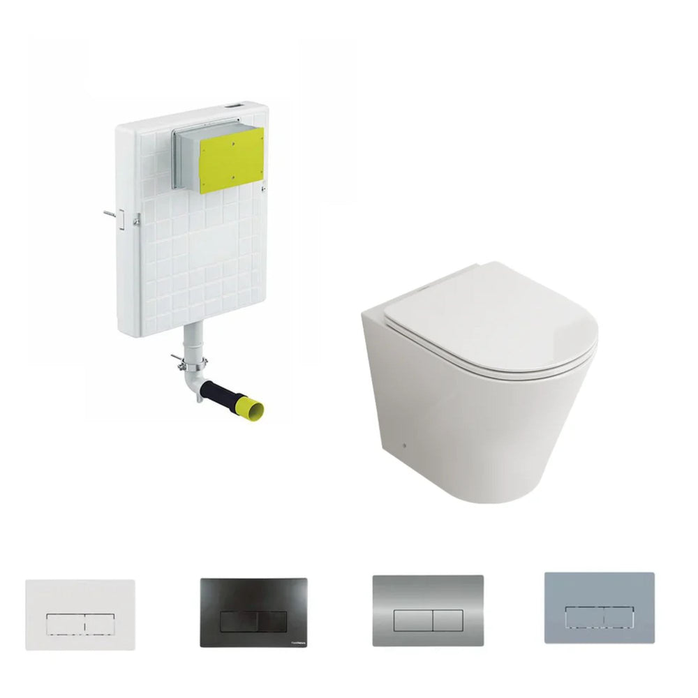 Pack Inodoro Compacto Bolonia + Cisterna Empotrada + Pulsadores