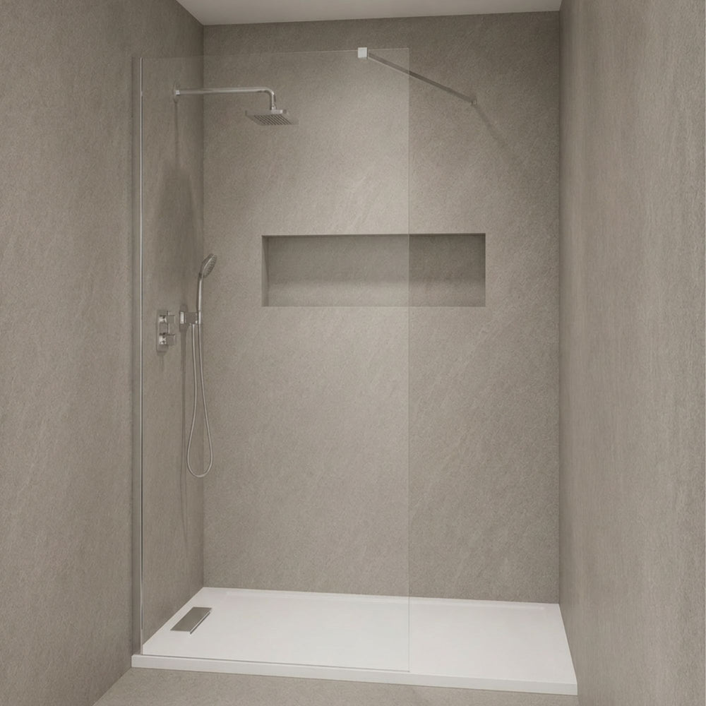 Mampara de Ducha Fija Walk-In Cristal 8 mm