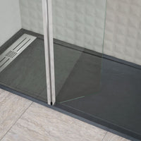 Mampara de Ducha Fija con Panel Abatible Walk-In Cristal 8 mm