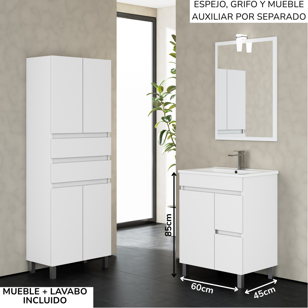 Mueble de baño Planus con patas