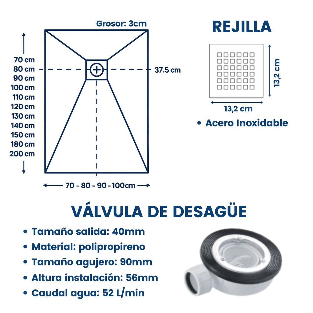 Plato de ducha Hexacore