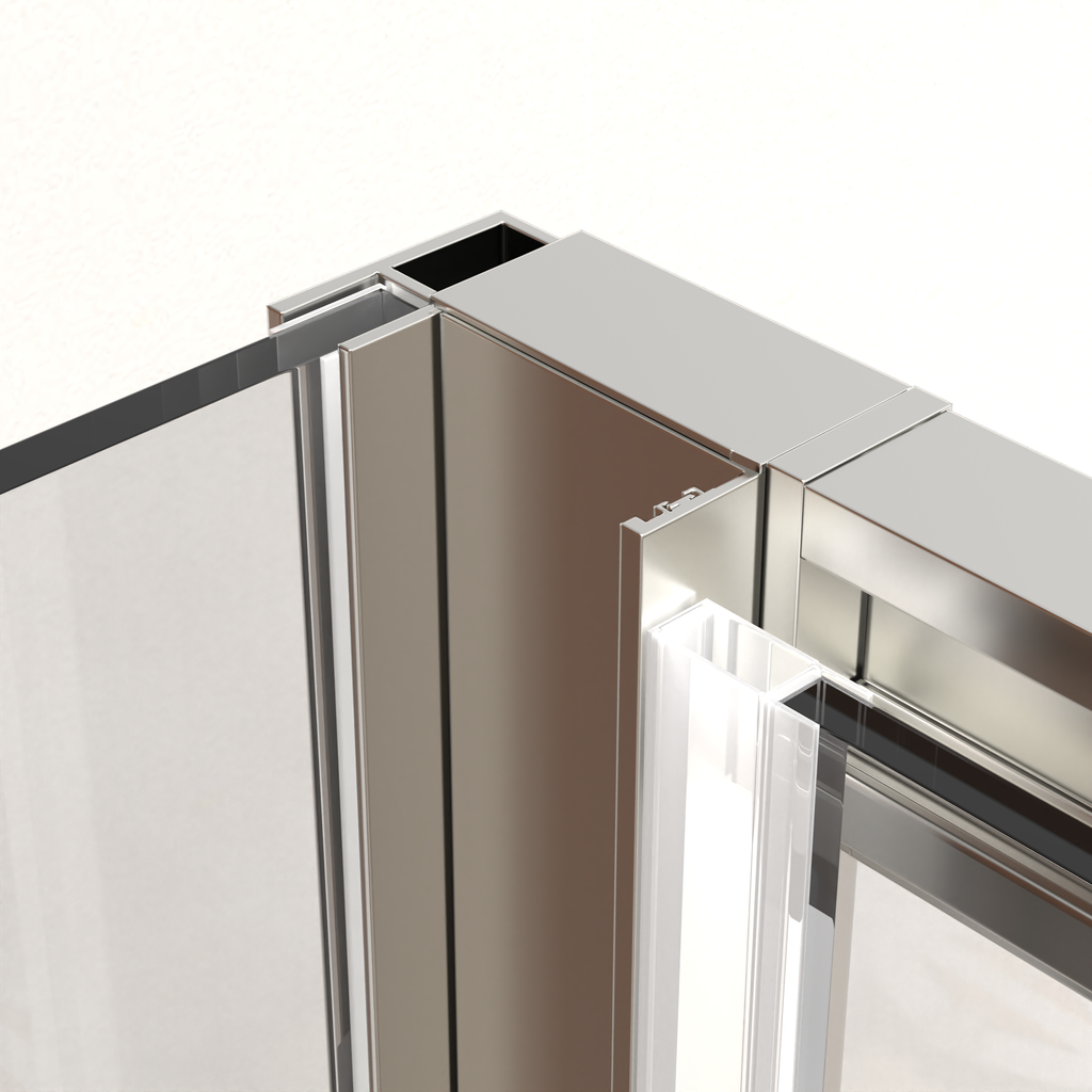 Mampara Signature Esquina Puerta corredera+pared fija