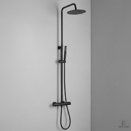 Columna de ducha Ergos Termostática Negro Mate