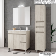 Mueble de baño Planus con patas