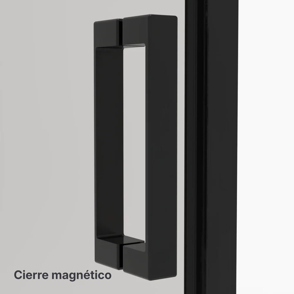 Mampara Signature Frontal Fijo+puerta Corredera Negra