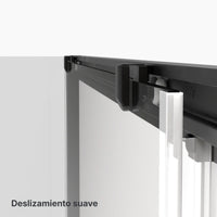 Mampara Signature Frontal Fijo+puerta Corredera Negra