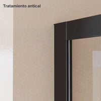 Mampara Signature Frontal Fijo+puerta Corredera Negra