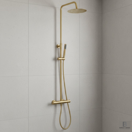 Columna de ducha Ergos Termostática Oro cepillado