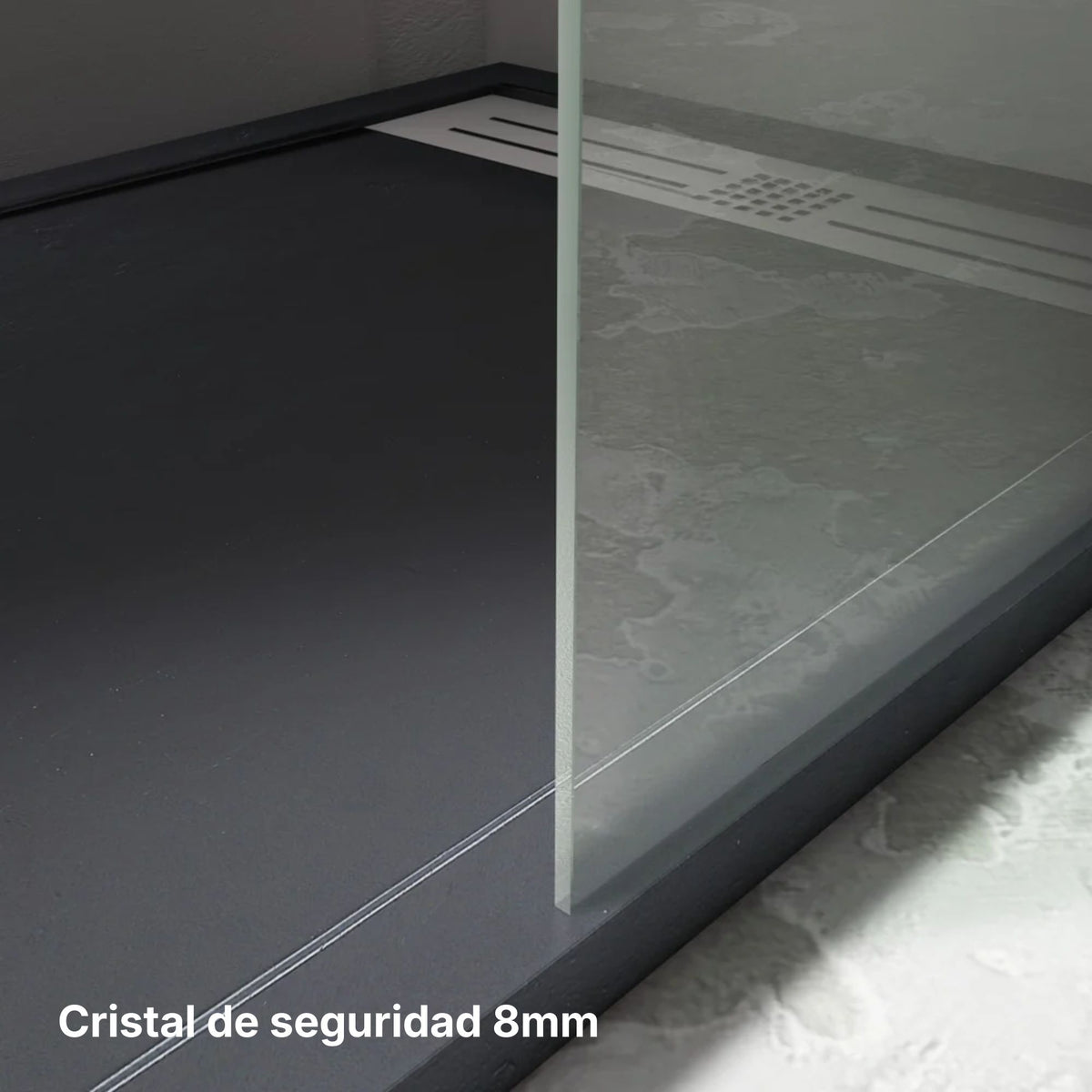 Mampara de Ducha Fija Walk-In Cristal 8 mm