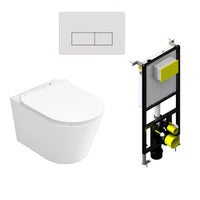Pack Bolonia Inodoro+Cisterna empotrada +Pulsador