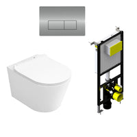 Pack Bolonia Inodoro+Cisterna empotrada +Pulsador