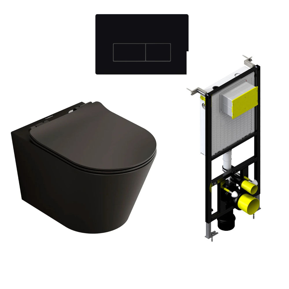 Pack Bolonia Inodoro+Cisterna empotrada +Pulsador