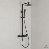 Columna de ducha Skara Monomando Negro