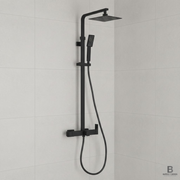 Columna de ducha Skara Monomando Negro