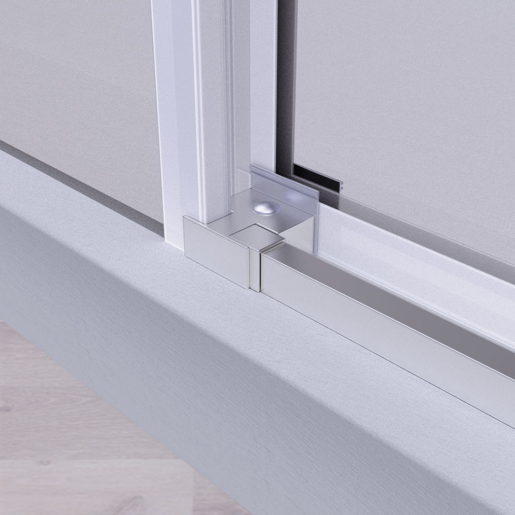 Mampara Signature Esquina 2 puertas correderas Cromo