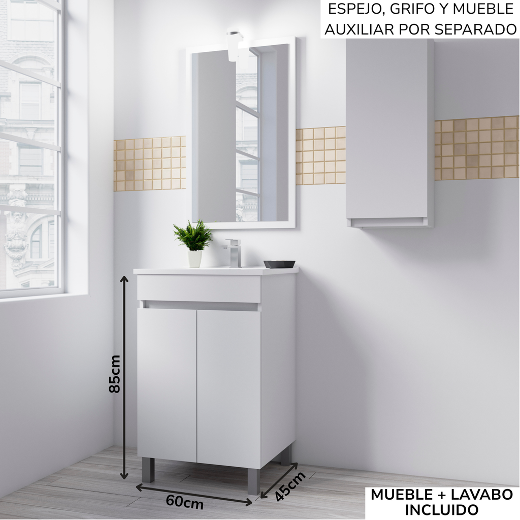 Mueble de baño Planus con patas