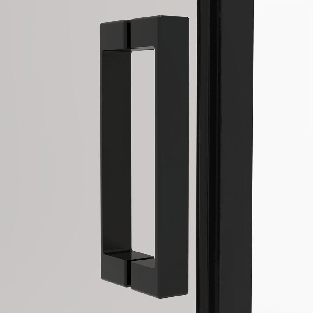 Mampara Signature Frontal Fijo+puerta Corredera Negra