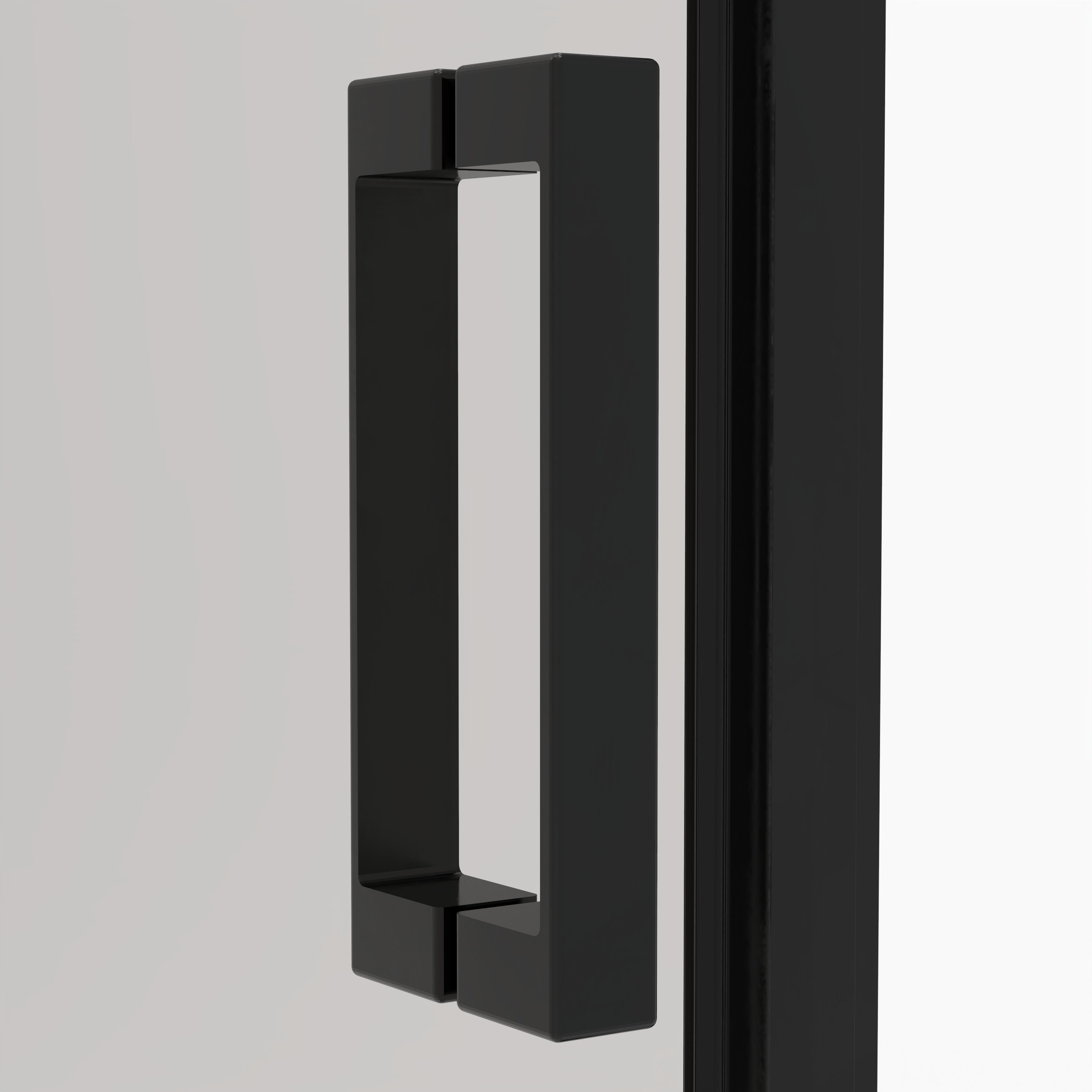 Mampara Signature Frontal Fijo+puerta Corredera Negra