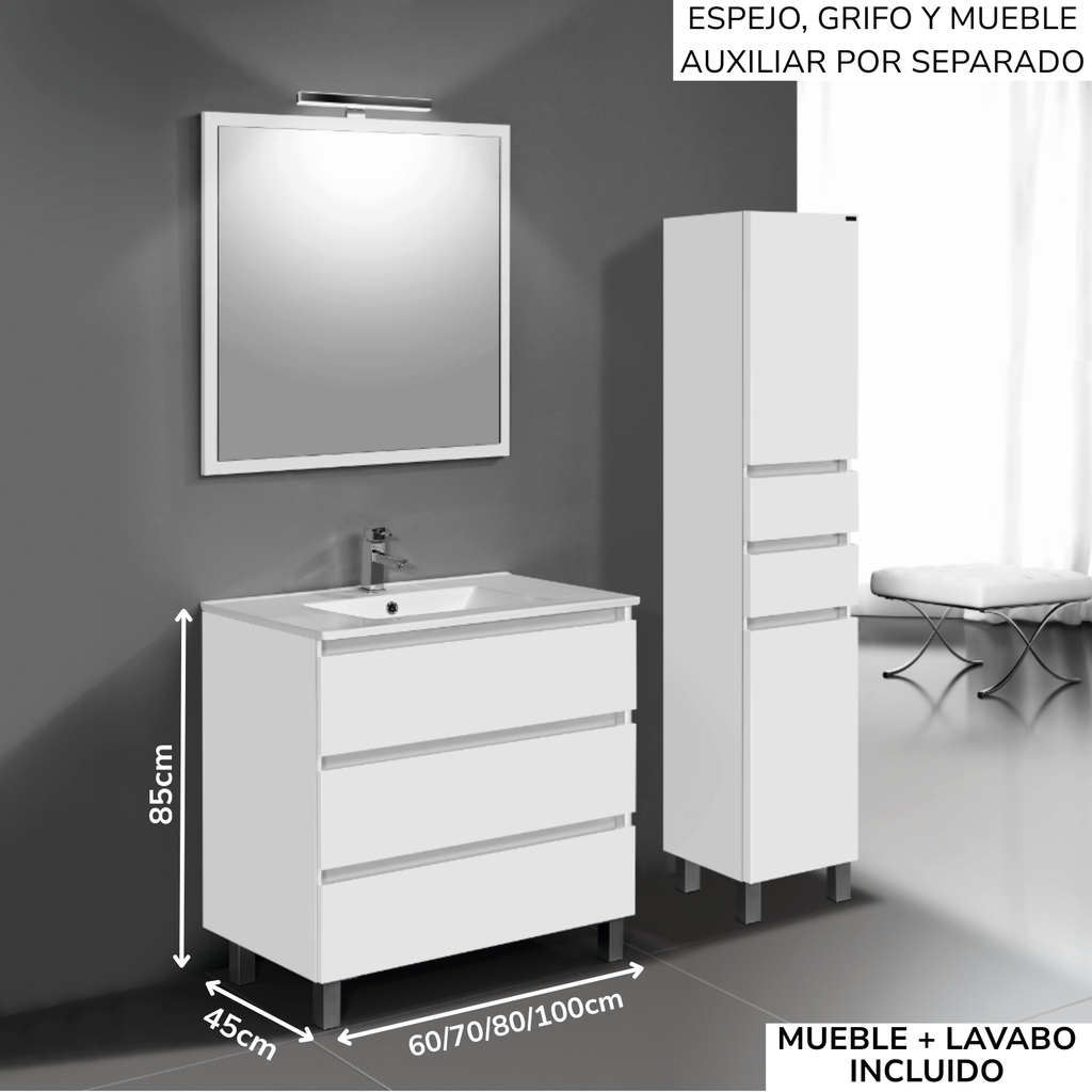 Mueble de baño Marsella con patas