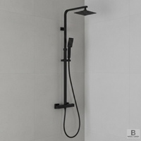 Columna de ducha Skara Termostática Negro