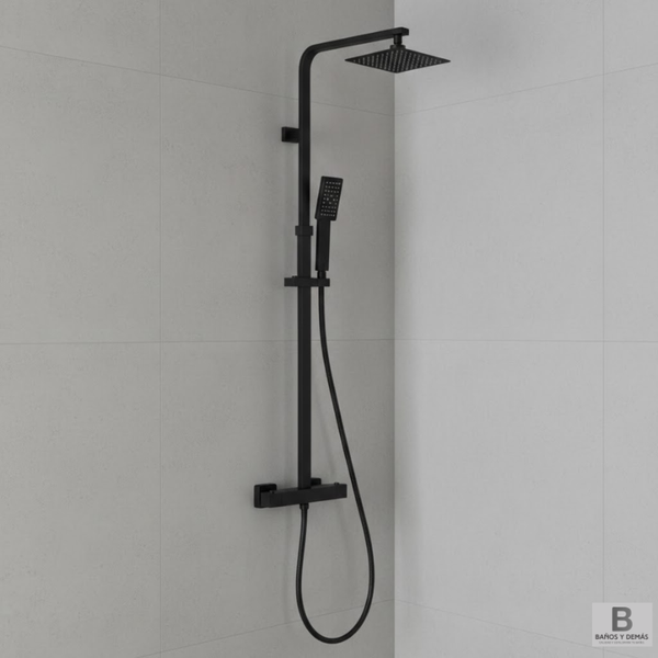 Columna de ducha Skara Termostática Negro
