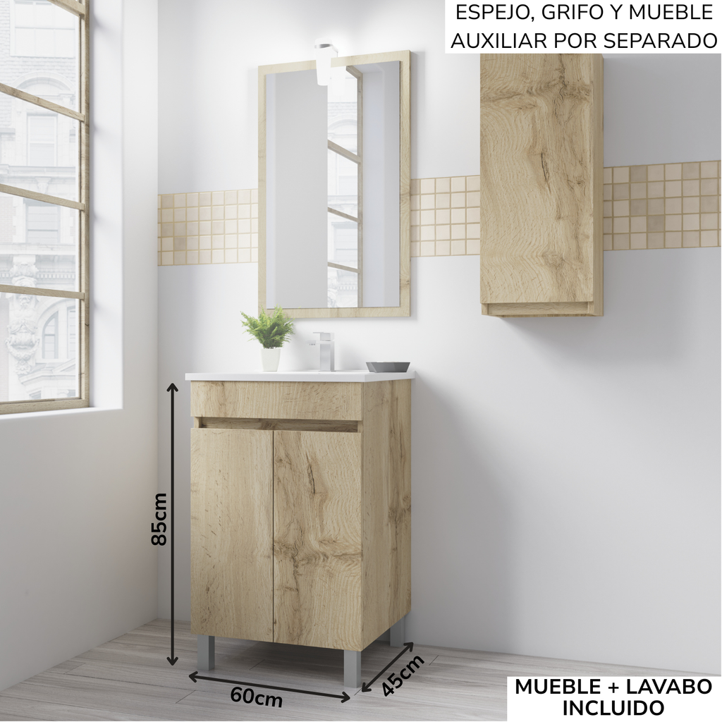 Mueble de baño Planus con patas
