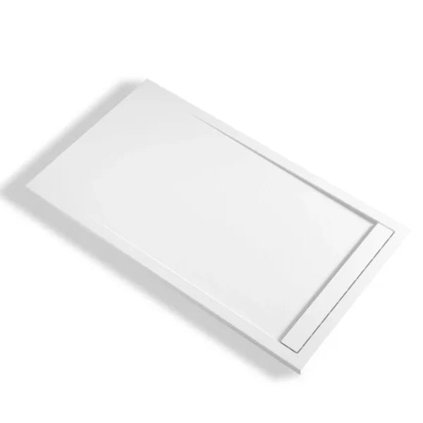 Plato de Ducha Resina SAONA Blanco con Desagüe Oculto