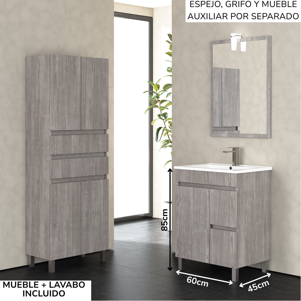 Mueble de baño Planus con patas