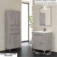 Mueble de baño Planus con patas
