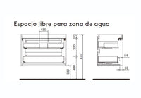 Conjunto mueble de baño Attila Salgar 140 cm con 4 cajones