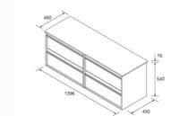 Mueble de baño con encimera de madera Attila Salgar 140 cm