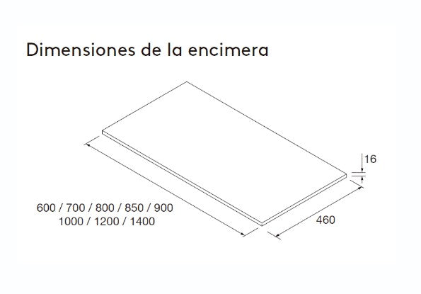 Mueble de baño con encimera de madera Attila Salgar 140 cm