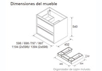 Mueble de baño con encimera de madera Attila Salgar