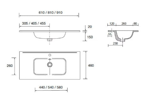 Conjunto mueble de baño Attila Salgar Suspendido