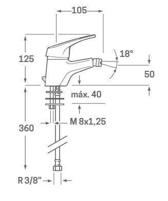 Grifo de Bidet Basic