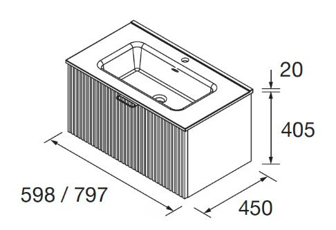 Conjunto mueble de baño Biba Salgar oasis