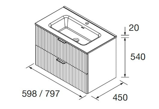 Conjunto mueble de baño Biba Salgar con lavabo Ibon
