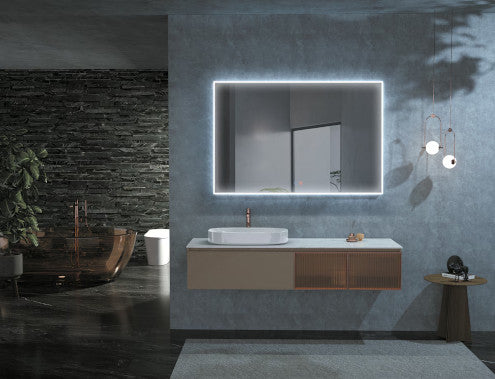 Espejo de baño cuadrado Boston Ledimex