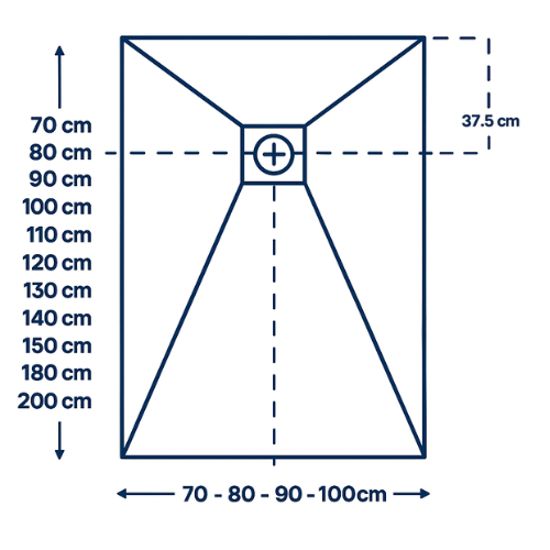 Plato de Ducha BELA Antracita en Resina