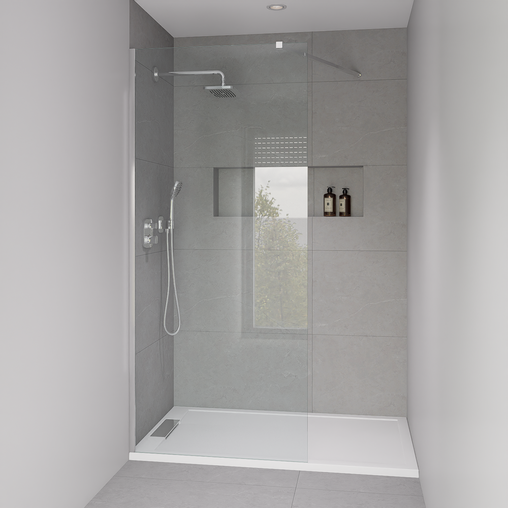 Mampara de Ducha Fija Walk-In Cristal 8 mm