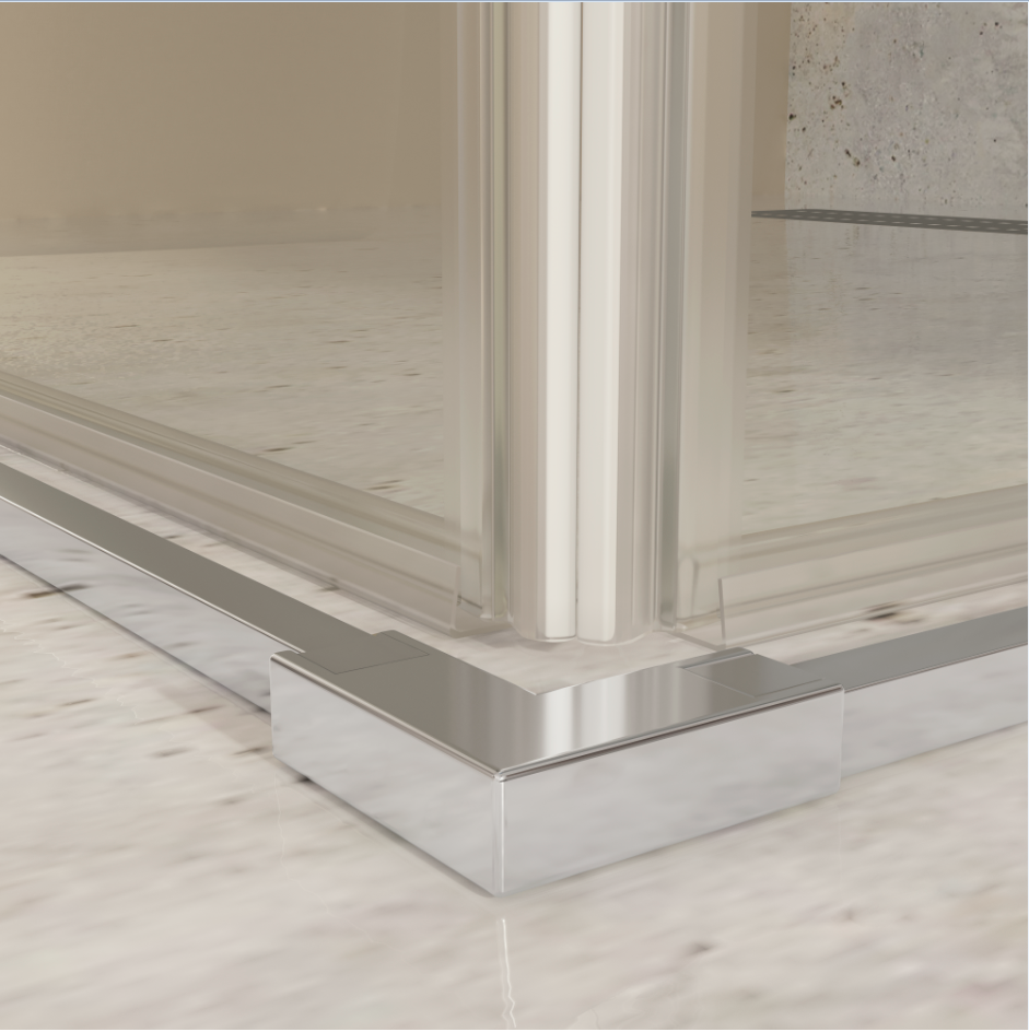 Mampara Signature Esquina 2 puertas correderas Cromo