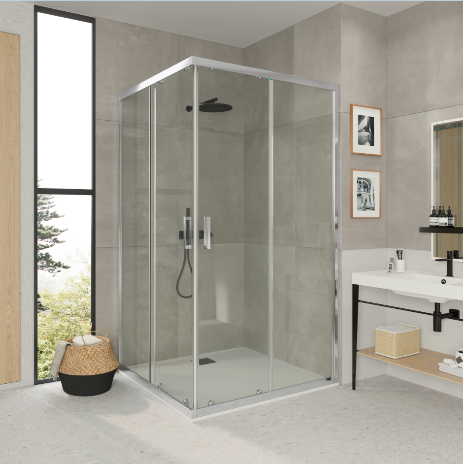 Mampara Essential Esquina 2 puertas correderas