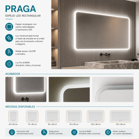 Espejo de baño Praga Ledimex